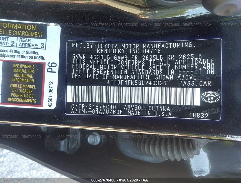 4T1BF1FK5GU240326