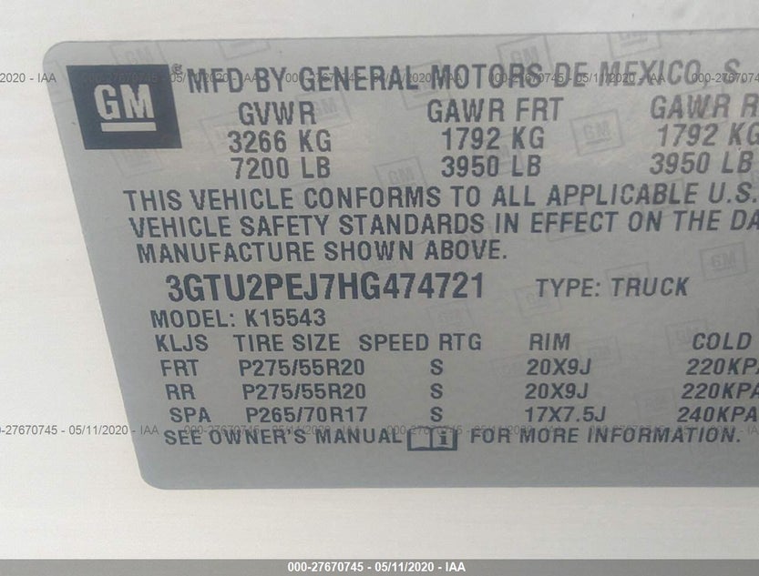 3GTU2PEJ7HG474721