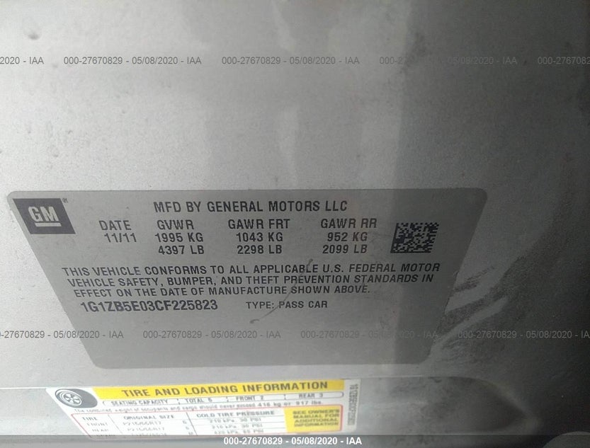 1G1ZB5E03CF225823