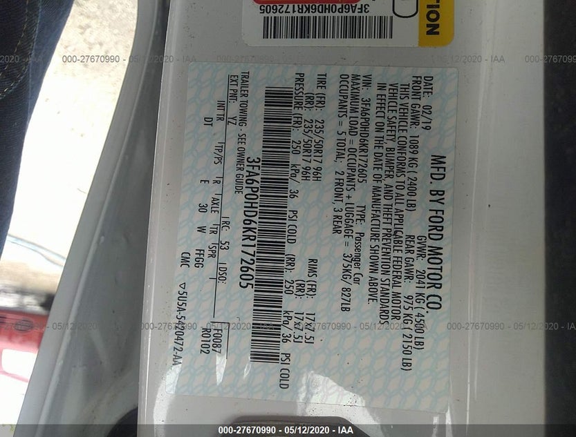 3FA6P0HD6KR172605