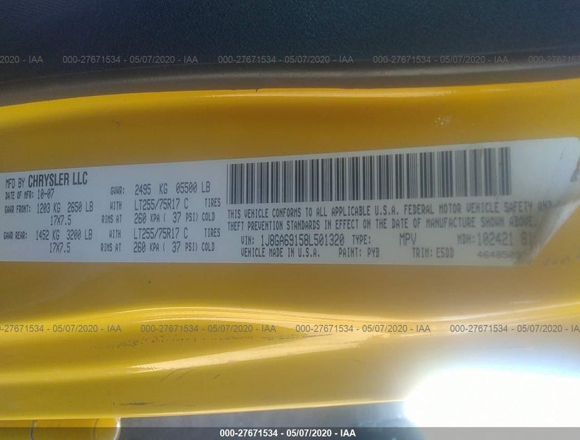 1J8GA69158L501320