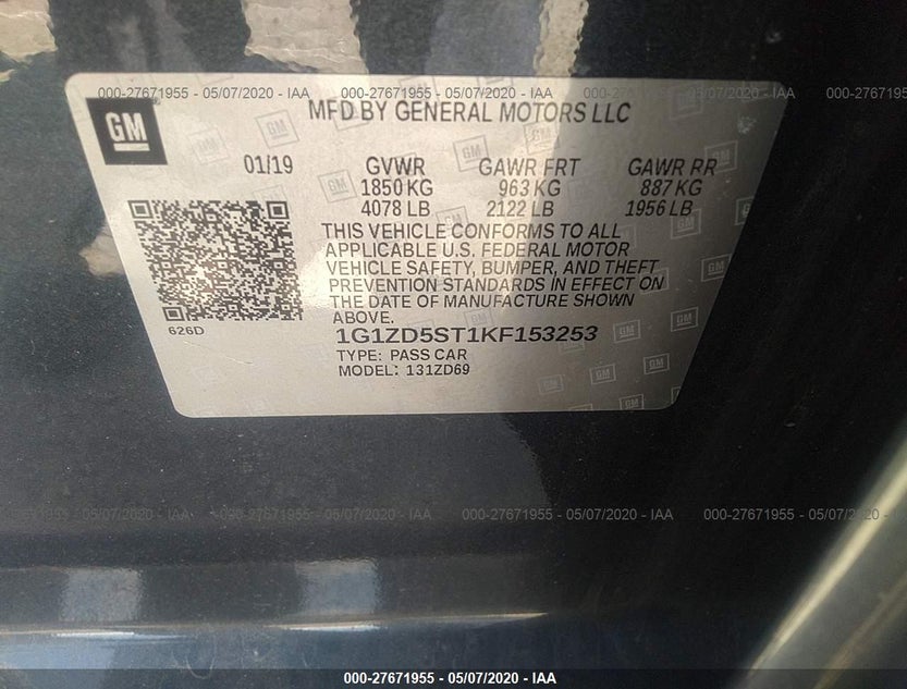 1G1ZD5ST1KF153253