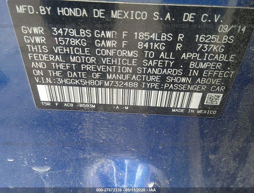 3HGGK5H80FM732488