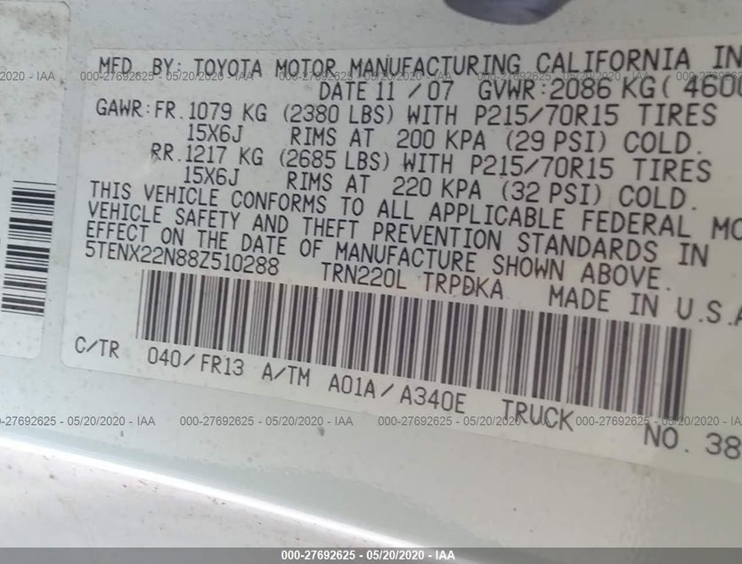 5TENX22N88Z510288