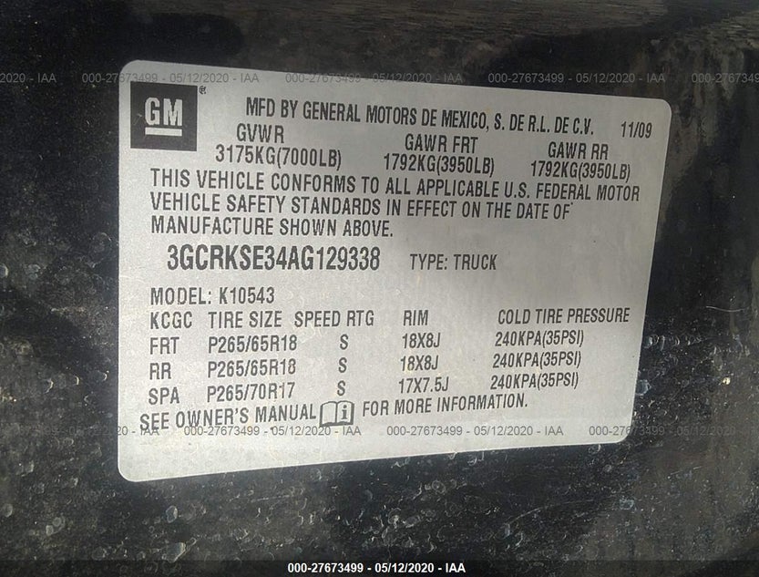 3GCRKSE34AG129338