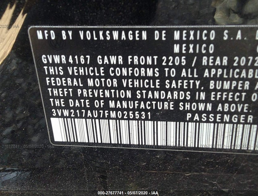 3VW217AU7FM025531