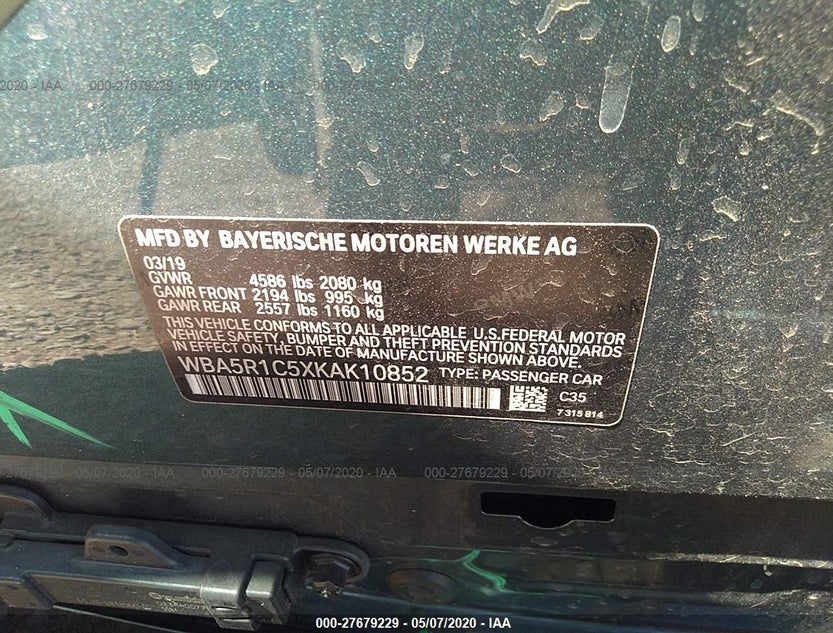 WBA5R1C5XKAK10852