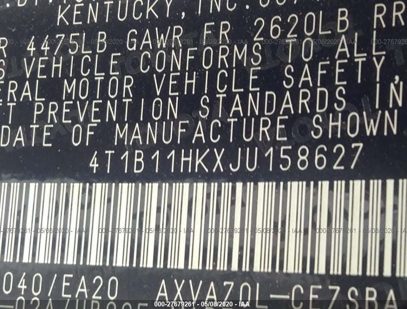 4T1B11HKXJU158627