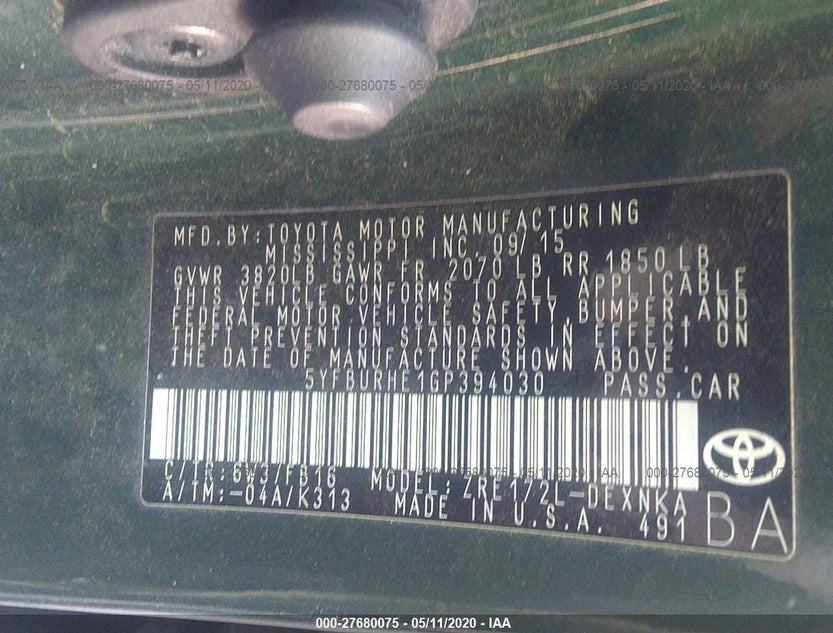 5YFBURHE1GP394030