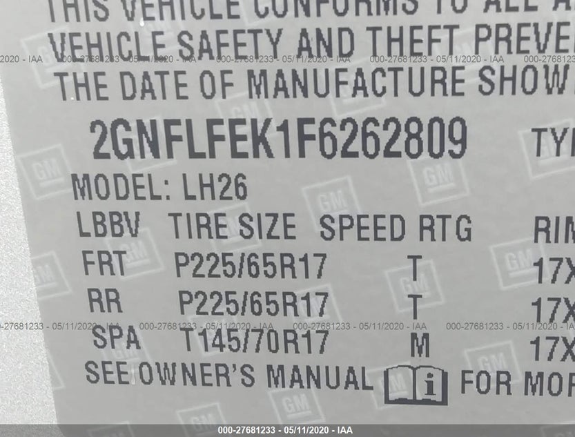 2GNFLFEK1F6262809