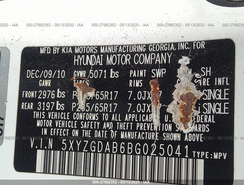 5XYZGDAB6BG025041