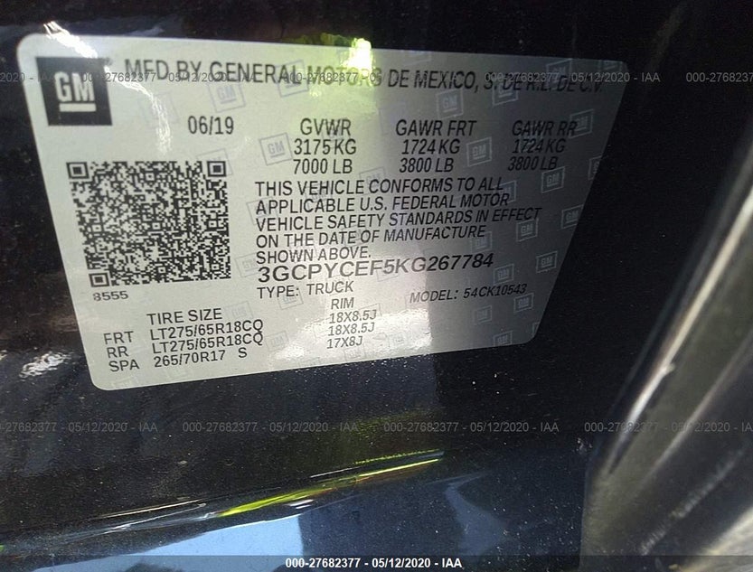 3GCPYCEF5KG267784