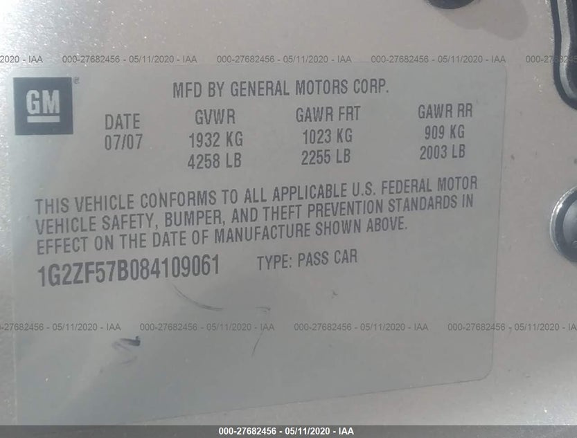1G2ZF57B084109061