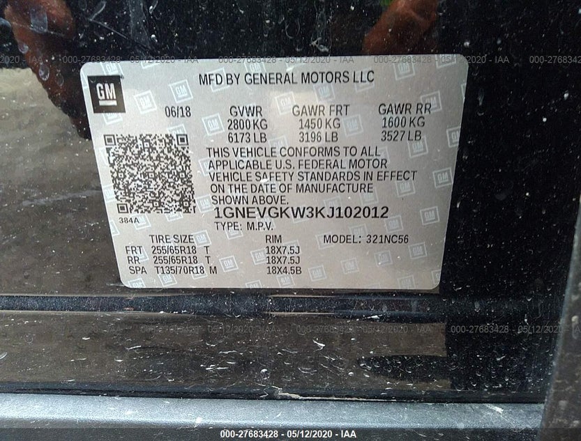 1GNEVGKW3KJ102012