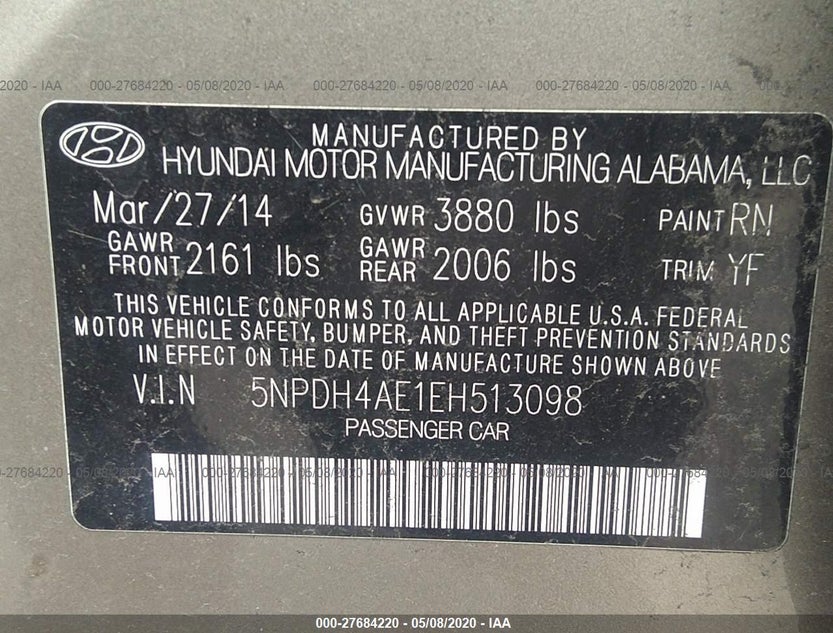 5NPDH4AE1EH513098