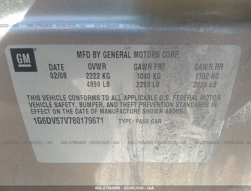 1G6DV57V780179671