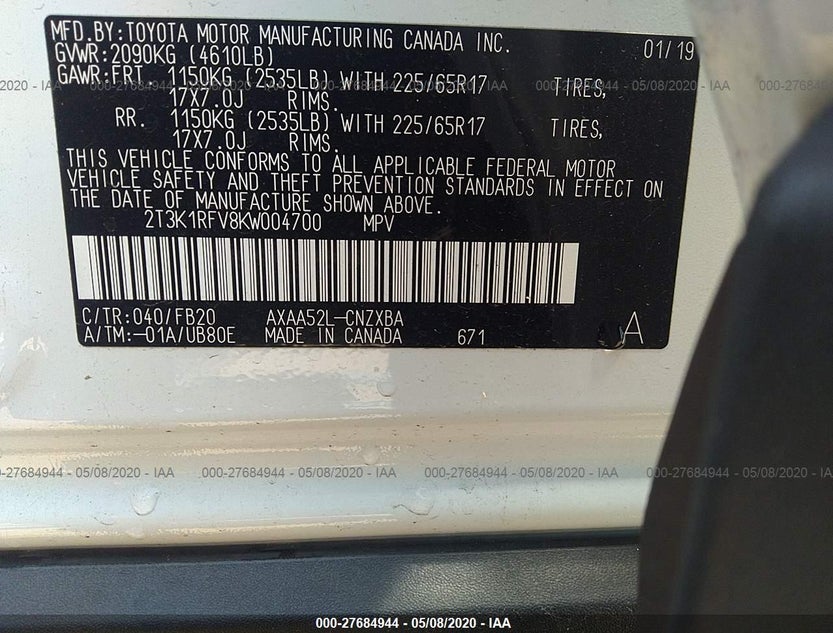 2T3K1RFV8KW004700