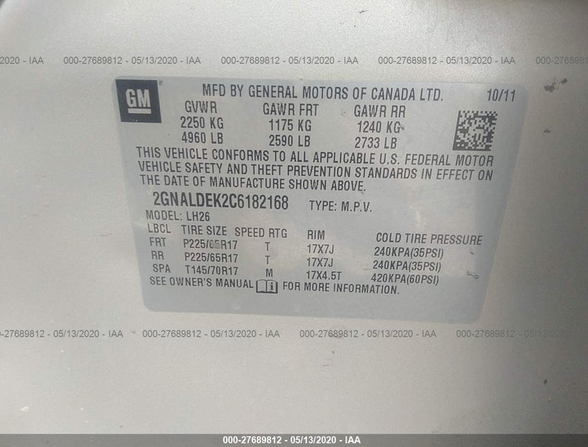 2GNALDEK2C6182168