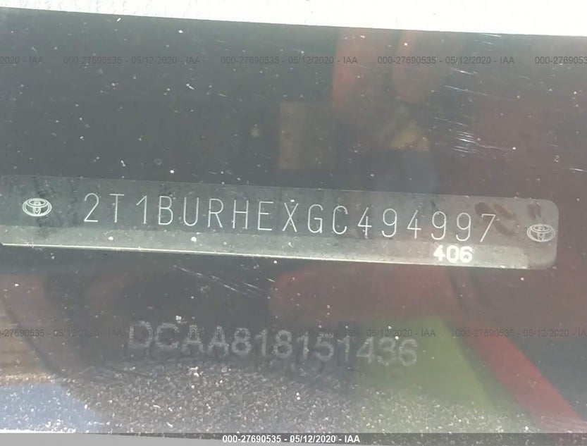 2T1BURHEXGC494997