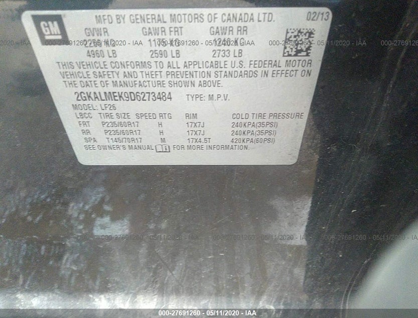 2GKALMEK9D6273484