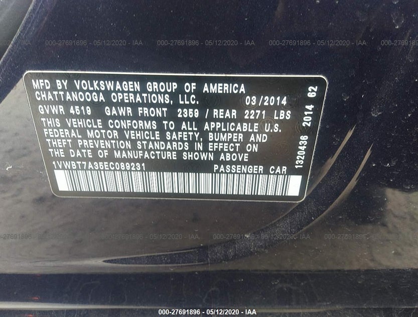 1VWBT7A35EC089231