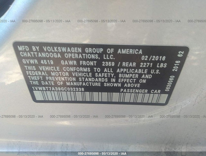 1VWBT7A39GC032338