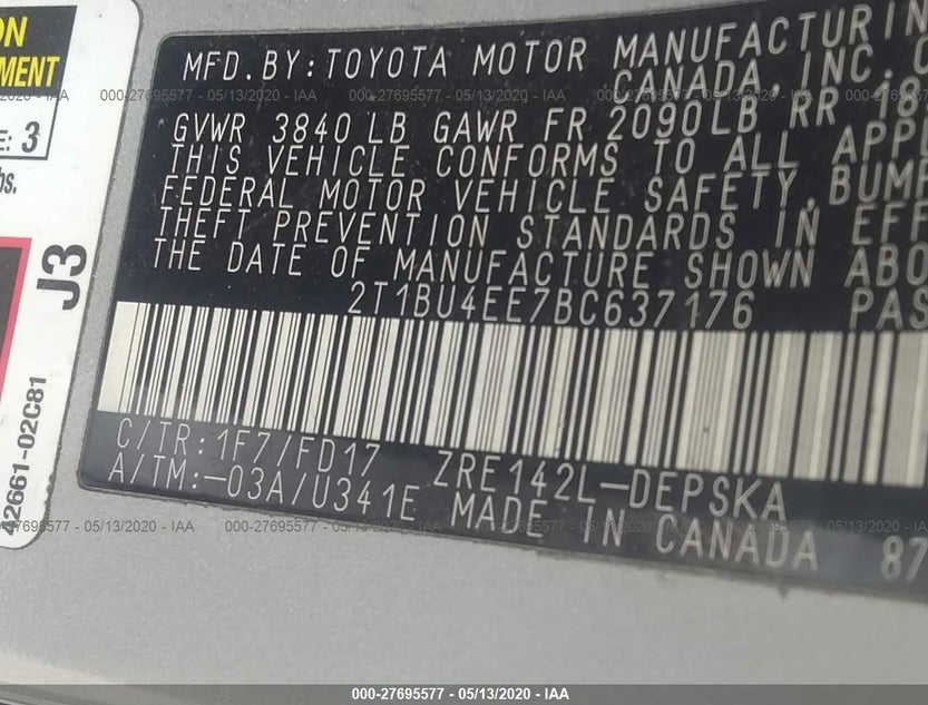 2T1BU4EE7BC637176