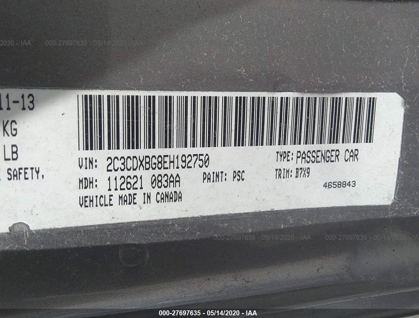 2C3CDXBG8EH192750