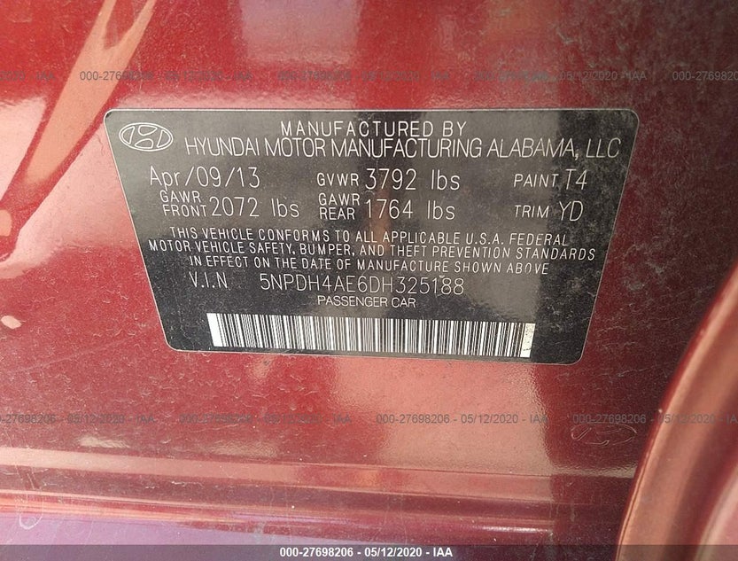 5NPDH4AE6DH325188