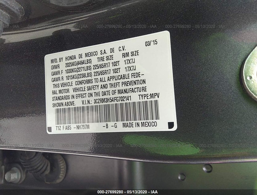 3CZRM3H54FG702141