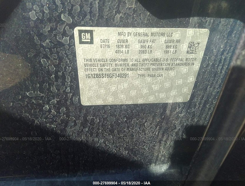 1G1ZB5ST6GF340291