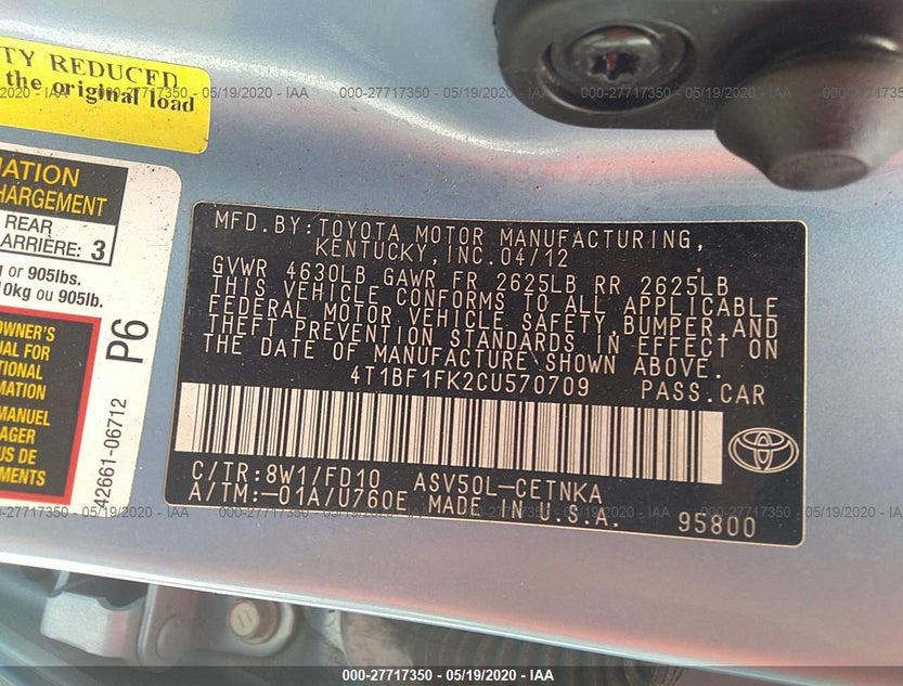 4T1BF1FK2CU570709