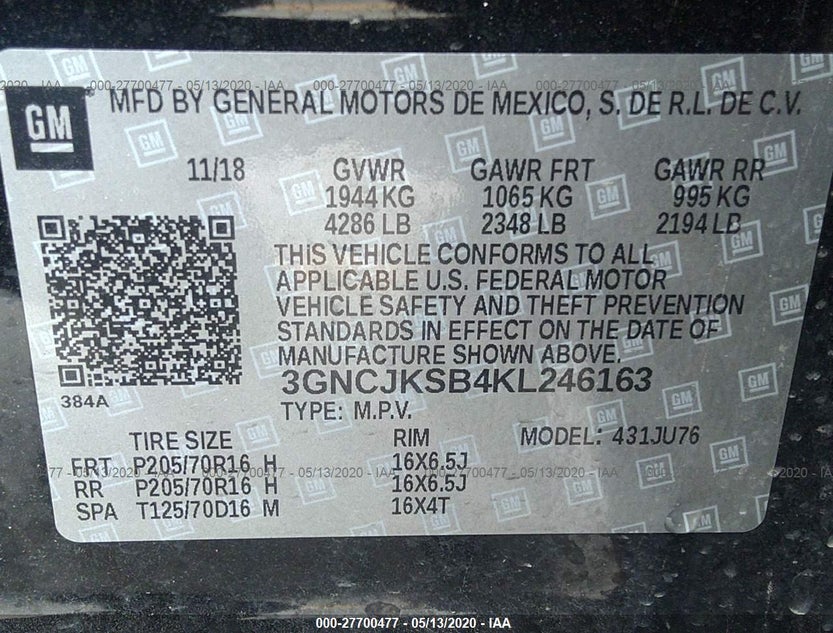 3GNCJKSB4KL246163
