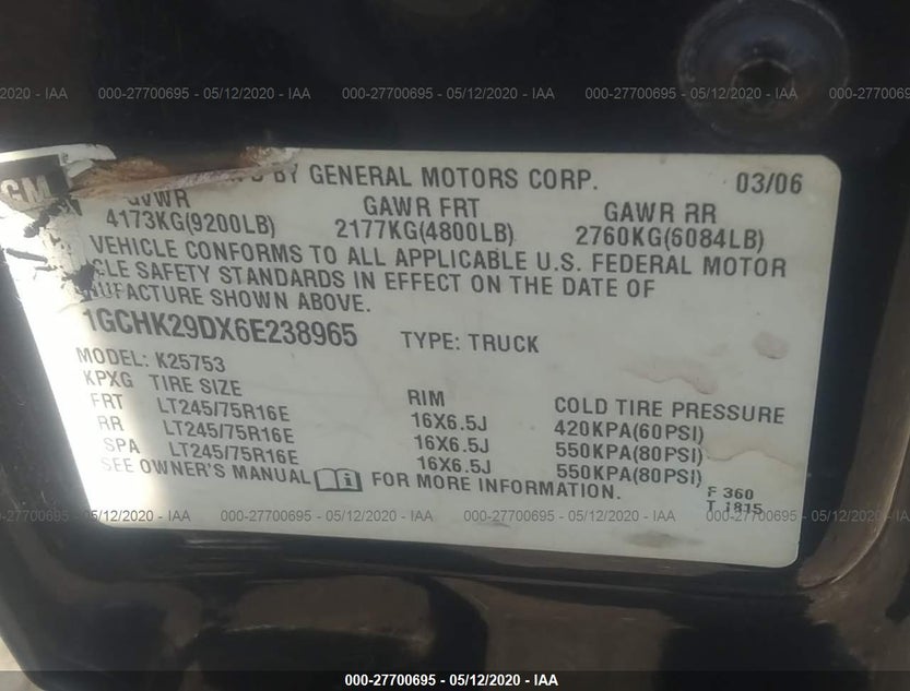 1GCHK29DX6E238965