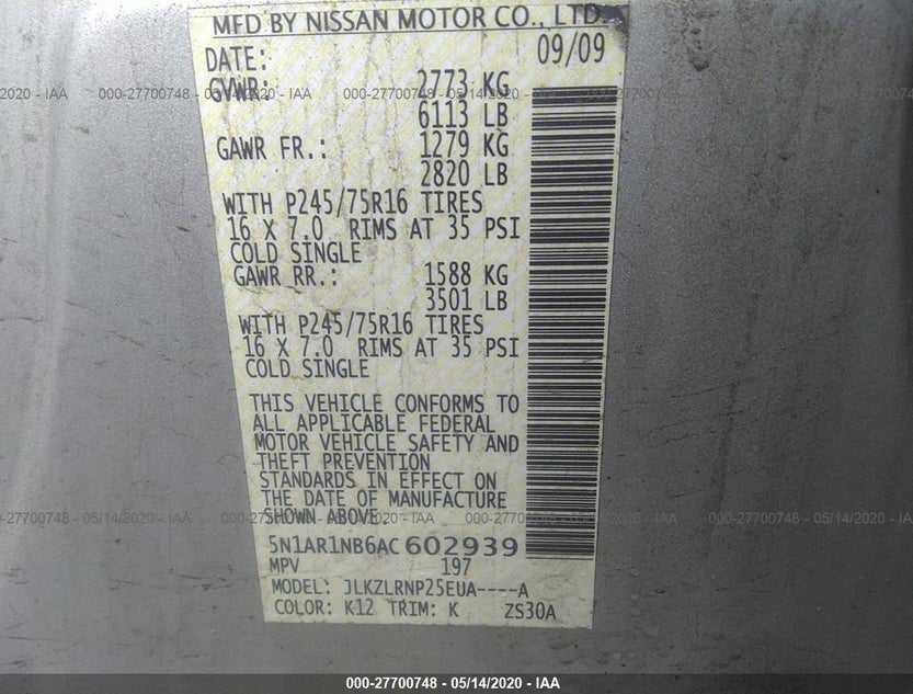 5N1AR1NB6AC602939