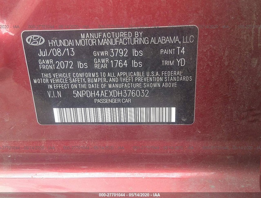 5NPDH4AEXDH376032