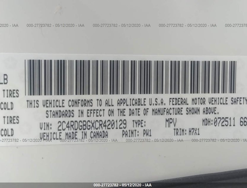 2C4RDGBGXCR420129