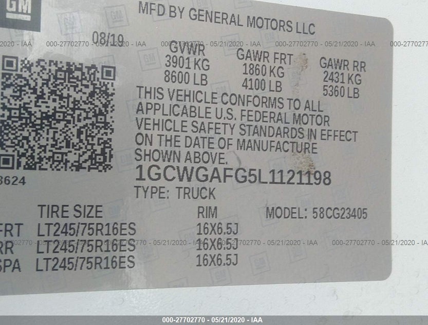 1GCWGAFG5L1121198