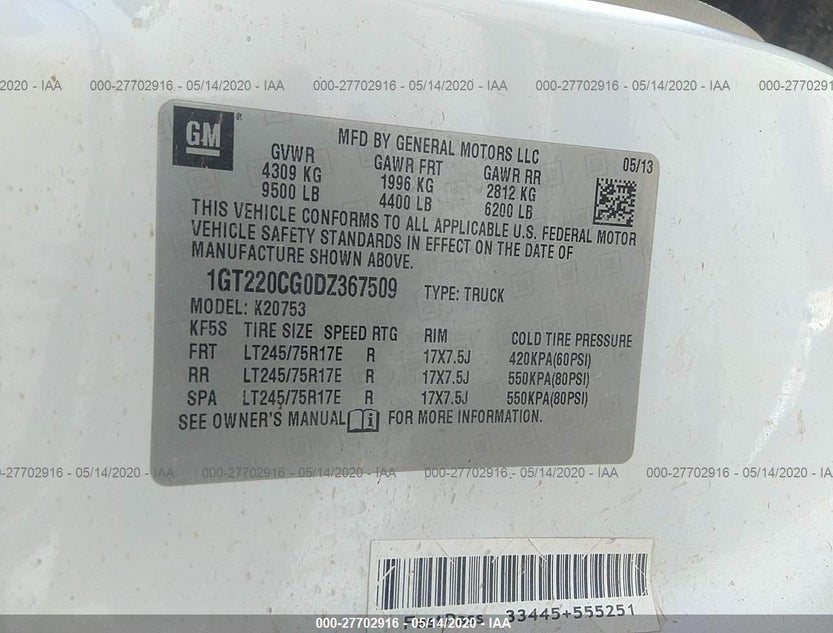 1GT220CG0DZ367509