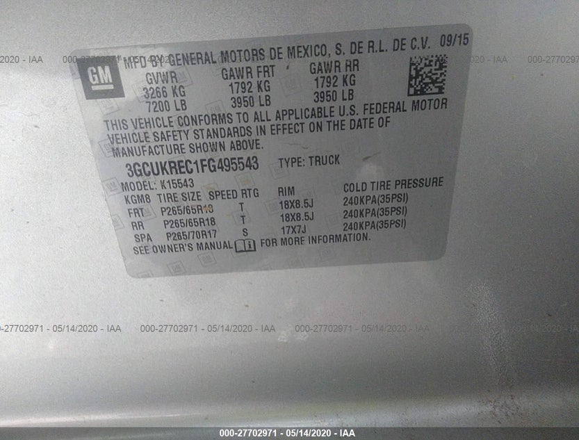 3GCUKREC1FG495543