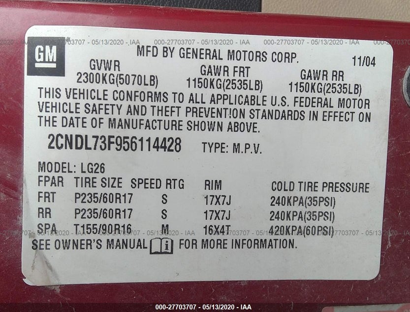 2CNDL73F956114428