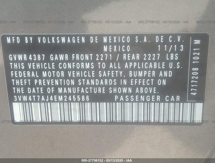 3VW4T7AJ4EM245586