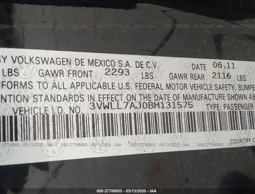 3VWLL7AJ0BM131575