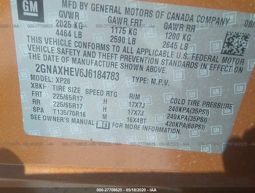 2GNAXHEV6J6184783