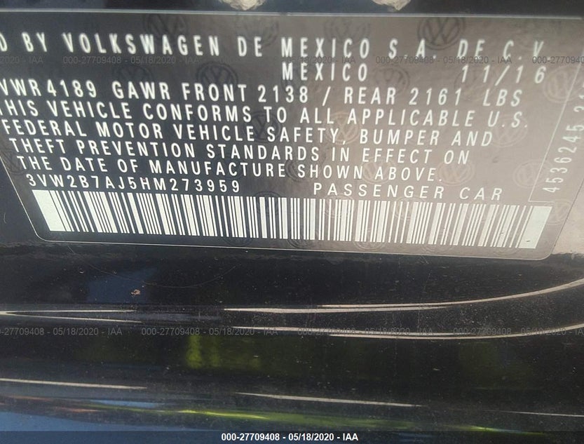 3VW2B7AJ5HM273959