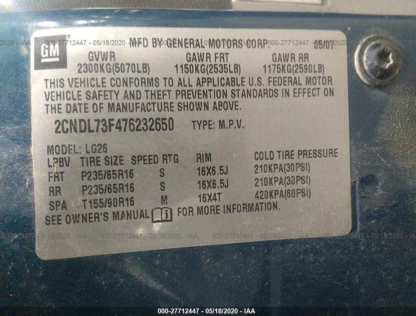 2CNDL73F476232650