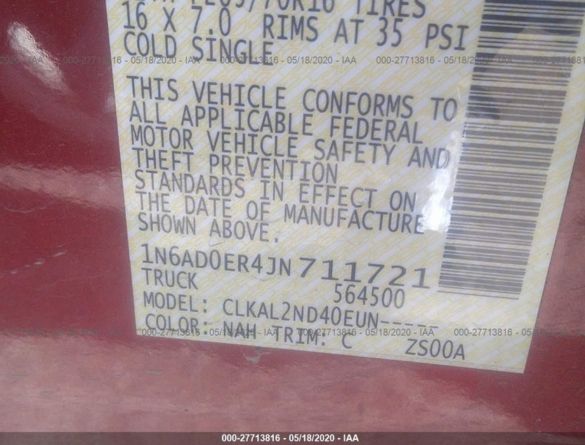 1N6AD0ER4JN711721