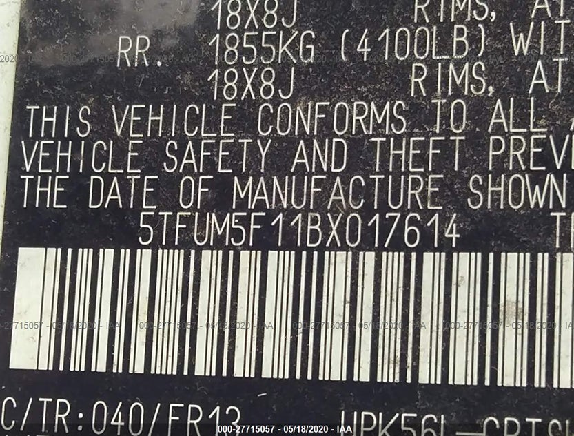 5TFUM5F11BX017614