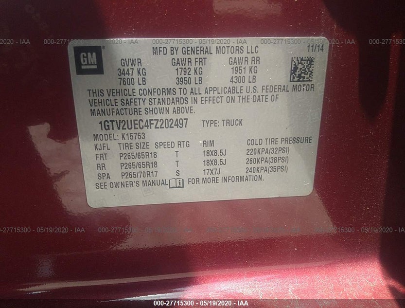 1GTV2UEC4FZ202497
