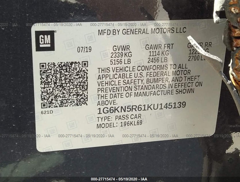 1G6KN5R61KU145139